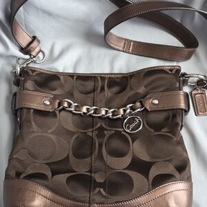 Coach Brown Signature Shoulder Bag